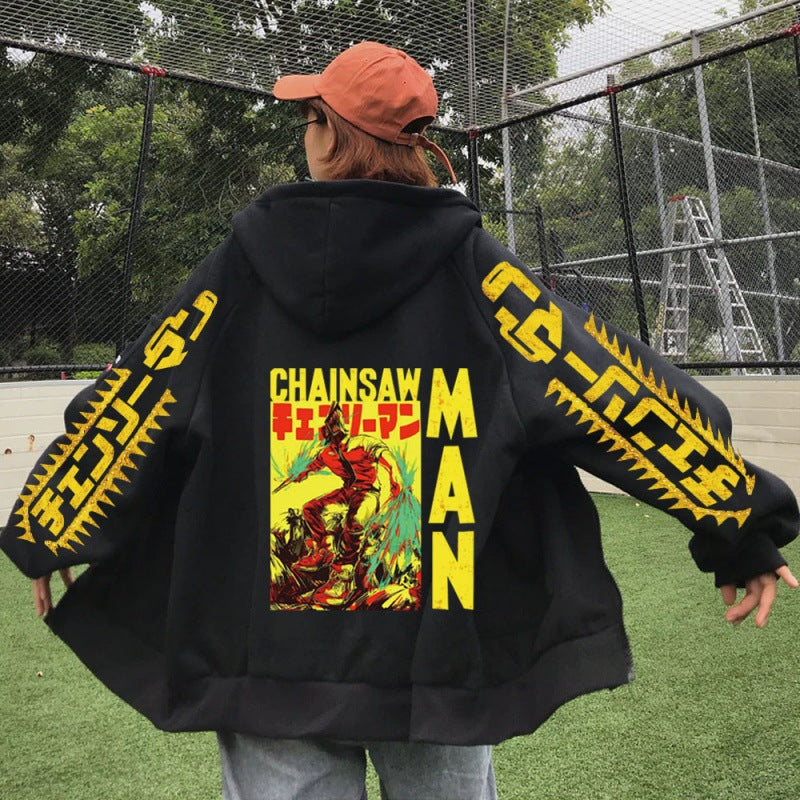 Camiseta de manga larga con estampado de Chainsaw Man para otoño-invierno
