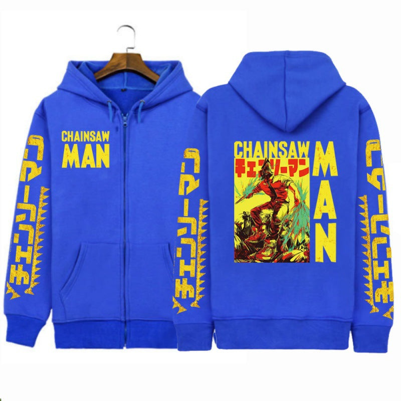Autumn Winter Anime Chainsaw Man Print Long Sleeve Top