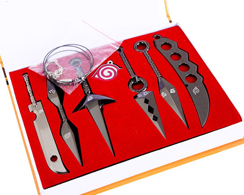 Merchandising del Anime de Naruto: Set de Kunais de 7 Piezas