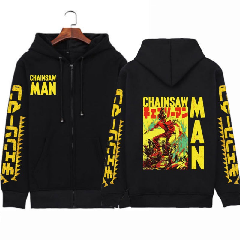Camiseta de manga larga con estampado de Chainsaw Man para otoño-invierno